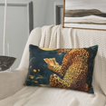 thumbnail image 5 of Honeii Leopard Reading Tarot Cards Pattern Decorative Throw Pillow Case - Elevate Your Couch, Sofa, or Bed with Stylish Home Decor-16"x24", 5 of 6