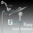 thumbnail image 4 of SOONTRANS Rain Shower Head with Handheld Spray Combo, 10" High Pressure Rainfall Handheld Shower, 11'' Angle Adjustable Extension Arm Bathroom, 4 of 7