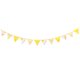 thumbnail image 1 of KAKOWELY Banderines de 3M con rayas amarillas, guirnalda de banderines de pato, 12 banderines triangulares, decoración para bodas, cumpleaños, baby showers y graduaciones., 1 of 4