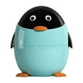 thumbnail image 1 of QualitChoice Cute Penguin Garbage Can Stylish Addition To Room Mini Penguin Trash Can Is blue, 1 of 6