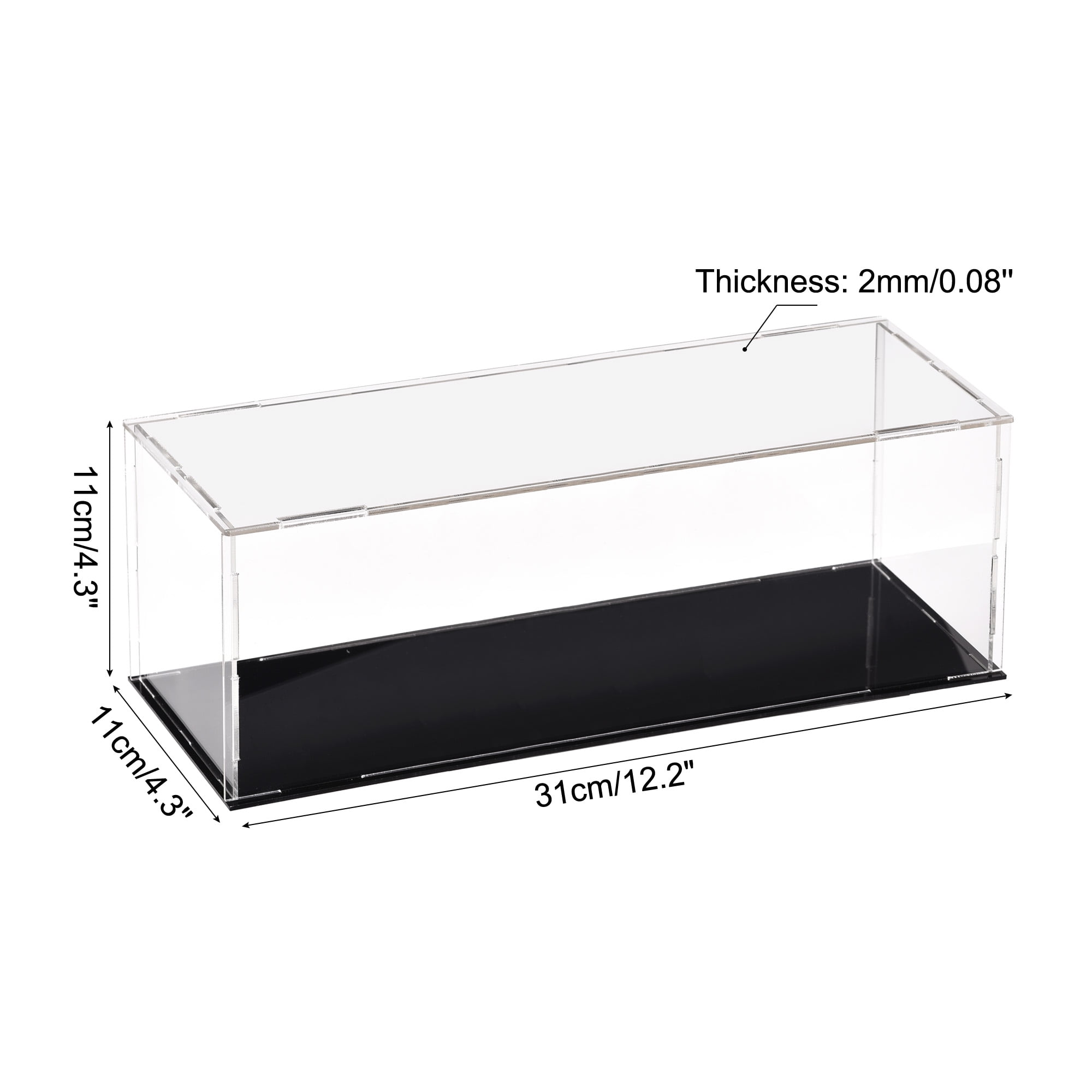 Unique Bargains Acrylic Display Case Box Dustproof Protection Showcase 12.2"x4.3"x4.3"