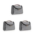 thumbnail image 2 of fastboy Large Capacity Cosmetic Storage Bag - Store All Makeup In One Place Choose Multiple Colors Black  white stripe 3Set, 2 of 6