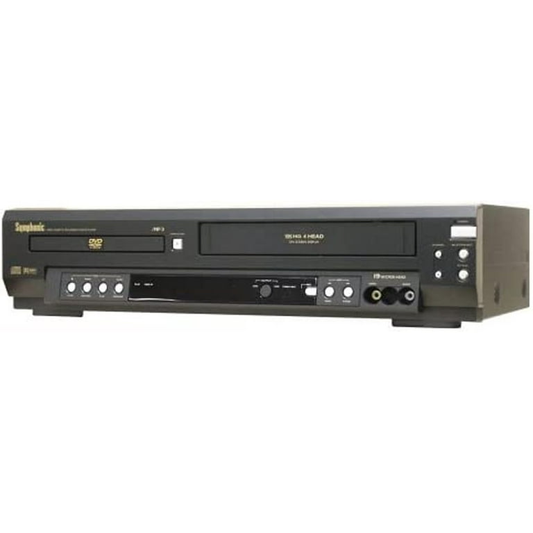 Symphonic SD7S3 DVD VCR Combo Reproductor de DVD Reproductor VHS con cables  remotos y adaptador HDMI