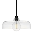 thumbnail image 7 of 83497BK Lark Maisie - 10W 1 LED Medium Pendant-6.75 Inches Tall and 15 Inches Wide-Black Finish-Clear Glass Color, 7 of 7