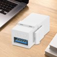 thumbnail image 1 of Keystone Jack USB 3.0 Inserta Adaptador de conector hembra a hembra Blanco, 1 of 5