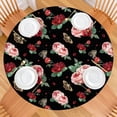 thumbnail image 2 of Round Fitted Tablecloth with Elastic Edges Fits 36"-44" Round Tables Pioneer Colorful Floral Waterproof Table Cover Washable Indoor and Outdoor for Party Kitchen Dinner Banquet Patio Picnic, 2 of 7