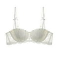 thumbnail image 4 of felwors Women's Lace Push Up Bra Add 2 Cups Underwire Padded Support Full Coverage Plunge Everyday Lift Bra(White, 36), 4 of 4