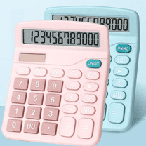 Dexin Business Classic 12-Digit Desktop Calculator, Pink, 1 Count