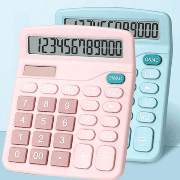 Dexin Business Classic 12-Digit Desktop Calculator, Pink, 1 Count
