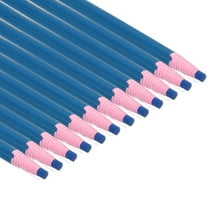 Uxcell 6.77'' x 0.33'' Peel-Off China Markers Grease Wax Pencils Wood for Glass Garments Vinyl Metal 12 Pcs Blue