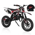 thumbnail image 2 of Seipouy 49cc Dirt Bike for Kids & Adults, 2-Stroke Mini Bike with Off Road Tires, Front & Rear Disc Brakes, Pull Start Pit Bike, 25MPH Maximum Speed, 2 of 7