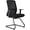 Black Single Sled Base Chair, variant on SUNLINE Sled Base Guest Chair - Mesh Back Side Chair with Cushioned Seat for Waiting Rooms, Offices and Conference Rooms