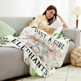 thumbnail image 4 of Elephant Blanket 50"x60"White Super Soft Warm Elephant Throw Blanket Lightweight Cozy Flannel Animal Throw Blanket Bed Couch Sofa Decor Gift for Girl and Women, 4 of 6