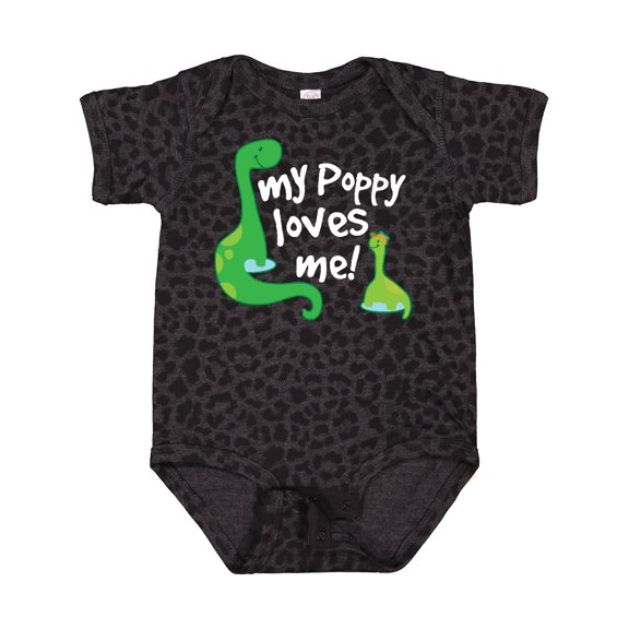 Inktastic My Poppy Grandpa Loves Me Boys Baby Bodysuit