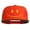Orange, variant on Big Smile Face Embroidered Flat Bill Cap - Black OSFM