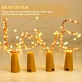 thumbnail image 4 of 6pcs Wine Bottle Lights, 20 LED 6.6ft Wine Bottle Cork Lights Fairy Starry String Light Indoor Outdoor Decoration Lamp for Party Home Garden Wedding, Warm White, 4 of 9