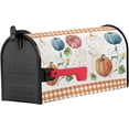 thumbnail image 2 of Mailbox Cover Magnetic Mailbox Wraps, Thanksgiving Fall Watercolor Blue Pumpkin Orange Plaid Mailbox Covers Large Size 21x25.5 Inch Mail Wrap Post Letter Box Decoration for Outdoor Gardern Yard, 2 of 6