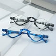 thumbnail image 7 of 4 Pairs of Blue Light Blocking Half Rimless Black Tortoiseshell Reading Glasses 2.00 for Women Men Half Moon Fashion Spring Hinge plastic Readers +2.00 Strength, 7 of 7