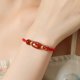 thumbnail image 2 of Pulsera hecha a mano con hilo rojo de plata 925 y cornalina, 2 of 2