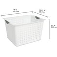 thumbnail image 3 of Sterilite Deep Ultra™ Basket, Open Plastic Storage Bin, Versatile Organization Solution, White, 6 Count, 3 of 8