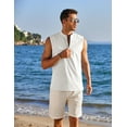 thumbnail image 2 of COOFANDY Sleeveless Button Down Shirts Men Casual Beach Tank Top Summer Tank Shirt Linen Henley Tanks, 2 of 6
