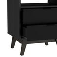 thumbnail image 6 of Kappesberg Hanford 2-Drawer Nightstand with Open Shelf & Cable Management, Black/Brown - for Adults and Teens, 6 of 7