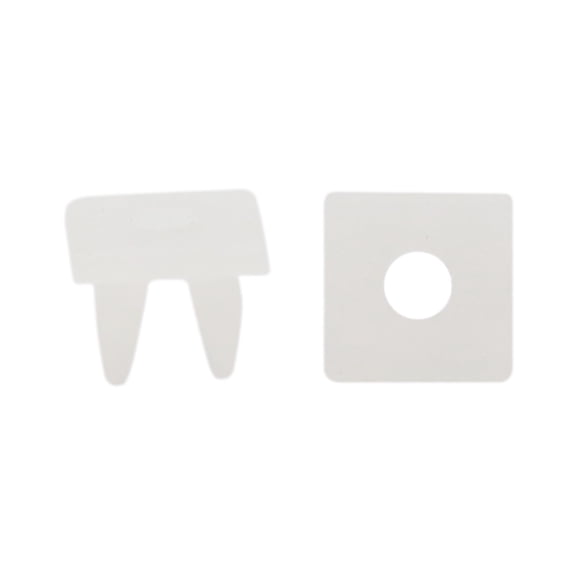 Unique Bargains 50Pcs White Square Plastic Fastener Retainer Forming Clips for Auto Car 7 x 6mm