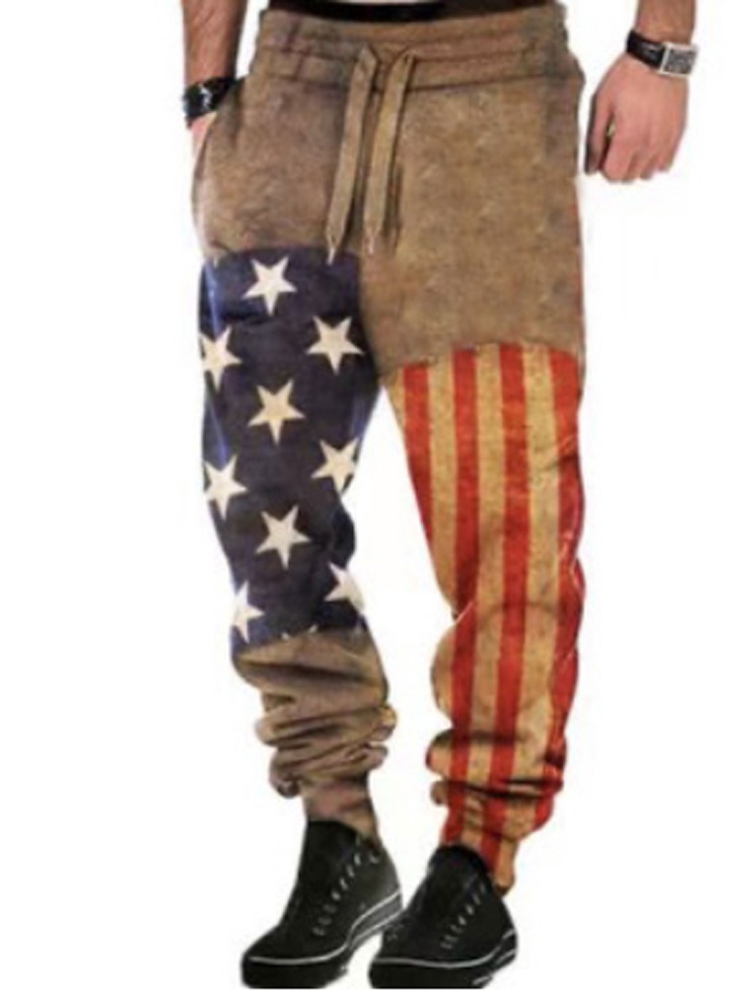 Woshilaocai Men's Sweatpants American 