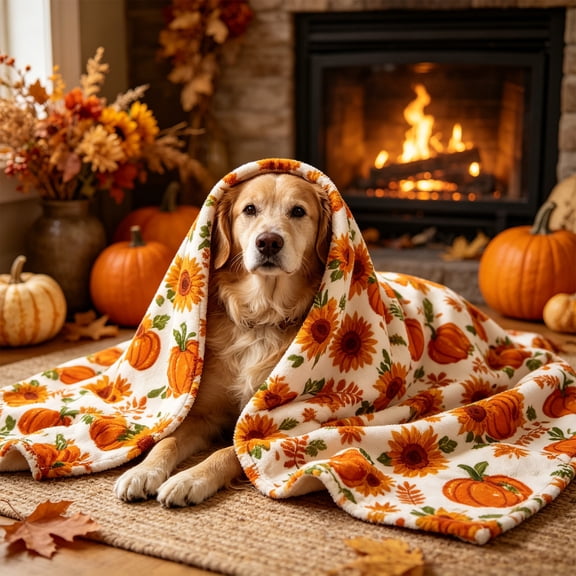 Thanksgiving Throw Blanket Fall Country Harvest White Pumpkin Red Maple Leaf Flannel Fleece Super Soft Fuzzy Blankets Cozy Warm Lightweight Bed Throws for Couch Sofa Travel Camping 100*70cm