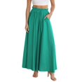 thumbnail image 2 of Baqcunre Women's Pleats High Waisted Straight Pants Wide Leg Pants Women's Casual Loose Trousers,L,Wide Leg Pants Woman,Palazzo Pants For Women,Women'S Pants,Womens Fashion,Womens Clothes,Green, 2 of 5