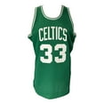 thumbnail image 3 of Larry Bird Signed Boston Celtics Green MandN HWC Swingman Jersey Bird+JSA ITP, 3 of 4