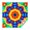 Colorful Tie Dye-1, variant on Rainbow Tie Dye Mandala Pattern Square Tablecloth,Waterproof Square Table Cover,Wipeable Spillproof Washable Table Cover for Home Kitchen Party Decor 42"X42"(107x107cm)