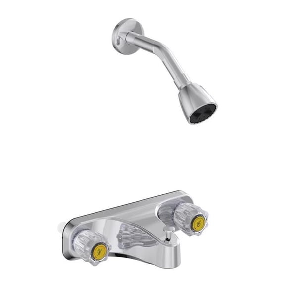 Home Plus 4029369 2-Handle Chrome Tub & Shower Faucet