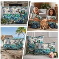 thumbnail image 5 of Stained Glass Sea Turtle Outdoor Waterproof Pillow Covers, Summer Coastal Ocean Jellyfish Decorative Rectangle Throw Pillowcase Sofa Cushion Sham for Patio/Couch/Chair, 20"x12" 2 Pack, 5 of 8