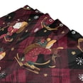 thumbnail image 3 of Red Diagonal Plaids Christmas Santa on Sleigh Shower Curtains with 12 Hooks Waterproof Bathroom Decor 66" x 72", 3 of 6