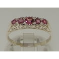 thumbnail image 3 of LBG British Made 9ct White Gold Natural Pink Tourmaline Womens Band Ring - Size 8.5 - 33 size options, 3 of 8
