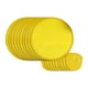 thumbnail image 1 of 10x Abanico plegable portátil de poliéster redondo de verano con disco volador para publicidad Amarillo, 1 of 9