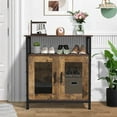 thumbnail image 4 of Wine Bar Cabinet for Liquor and Glasses, Home Liquor Cabinet, Coffee Bar Cabinet with Wine Rack and Glass Holder, Industrial Sideboard Buffet Cabinet with Storage for Kitchen, 4 of 6