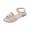 Beige, variant on Willtoo Womens Strappy Flat Sandals Flip Flops Open Toe Ring Sandals Elastic Ankle Strap Summer Beach Casual Walking Shoes