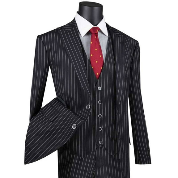 Vinci Executive 3pcs Suit V2RS-9 Pin Stripe