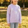 thumbnail image 6 of yillto Sweater for Little Girls Knit Soft Long Sleeve Warm Fall Winter Cute Crewneck Pullover Tops, 6 of 6