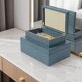 thumbnail image 6 of Decorative Storage Boxes Set of 2 Faux  Leather Decorative Boxes with Lids Large Nesting Jewelry Boxes, Photo Memory Box  Decor, 6 of 6