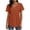 Orange, variant on Feancey Summer Tunic Tops for Women Lace Short Sleeve Babydoll Shirts Dressy Casual V Neck T-Shirts Peplum Swing Cute Blouses Blue L