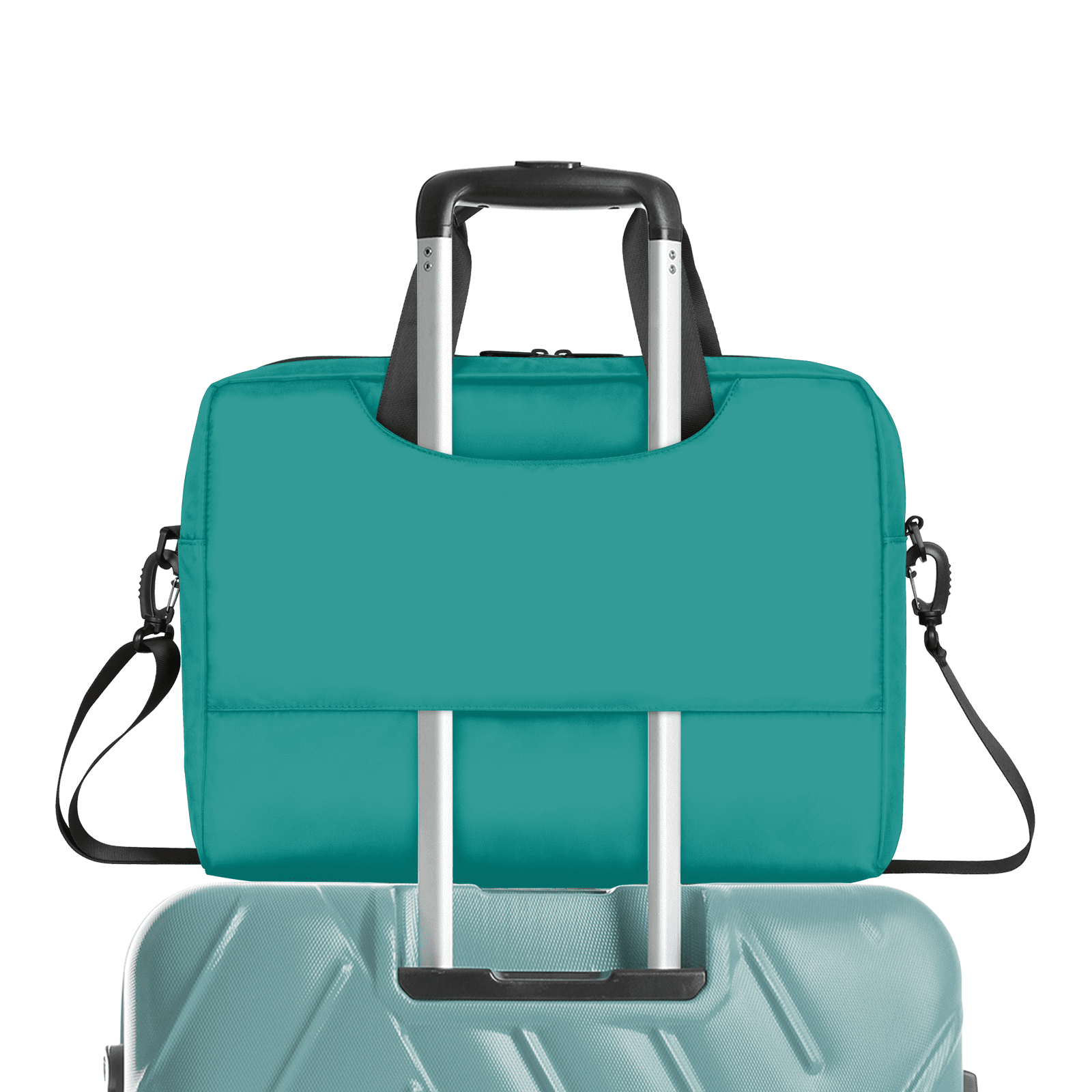 Herdesigns Teal Laptop Bag for Women Men, Computer Case Briefcase Messenger Bags, 15-15.6 inch Laptop Sleeve Shoulder Bag