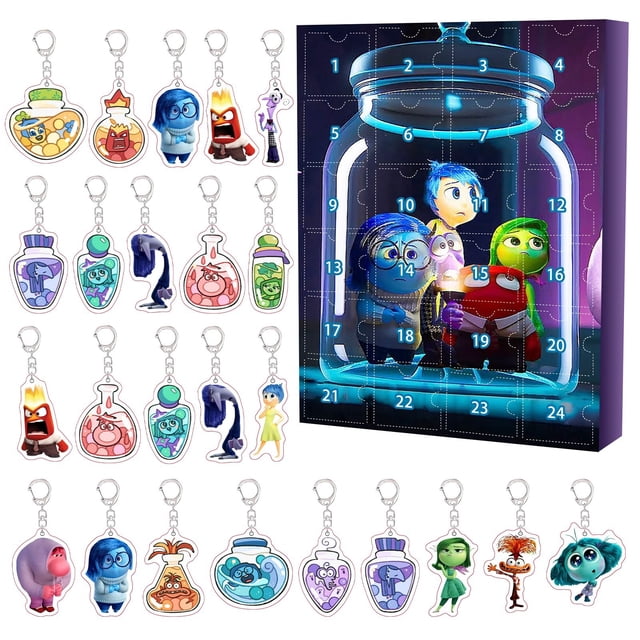 Calendario de Adviento de Halloween/Navidad que contiene 24 regalos, calendario de Adviento con lindas figuras de Halloween/Navidad, calendario de cuenta regresiva de Navidad con juguetes sorpresa