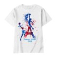 thumbnail image 1 of Playeras Cuello V Verano Niños Niñas Manga Corta Estampados Camiseta Tops Ropa, 1 of 5