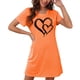 thumbnail image 4 of Camisón corto de talla grande para mujer, camisón de manga corta con estampado de pecho a la moda, camisón para mujer, 4 of 7