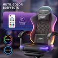 thumbnail image 5 of LaoGeoRon LED Gaming Chairs for Adult with Footrest, RGB Ergonomic Gaming Chair with Lights, Headrest, Lumbar Support, Wide Gamer Chair, 5 of 9