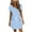 Light Blue, variant on Bixock Dresses for Women,Women Oversize Mini Dress,Women's Fashion Casual High Waist Short Sleeve V-Neck Dress for Everyday Style or Office Wear Dress