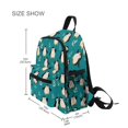 thumbnail image 3 of FORMRS Kids School Backpack with Front Zippered Pocket 12" Student Travel Daypack, Green Cartoon Penguin Pattern, 3 of 6